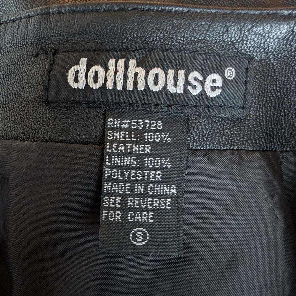 Dollhouse Genuine Leather Pencil Skirt Small Lined - Picture 3 of 4